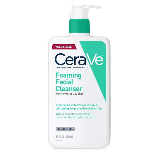 Gentle Foaming Deep Facial Cleanser | Hypoallergenic & Sensitive Skin-Friendly, Cleanser for Dry and Acne-Prone Skin