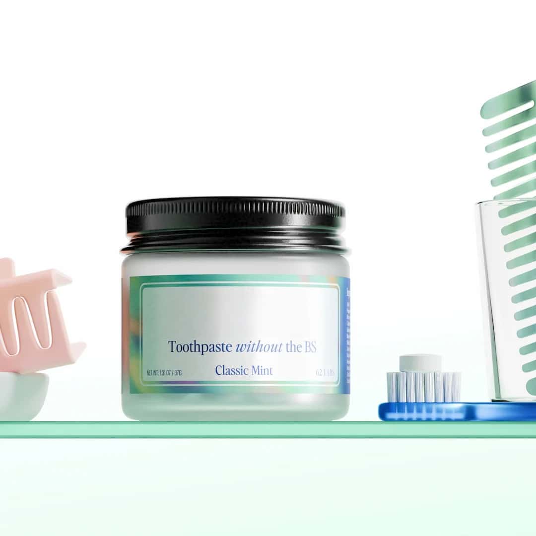 Toothpaste Tablets - Nano Hydroxyapatite, Fluoride & Plastic Free, Eco & Travel Friendly - Remineralize with NHA (1 Month)