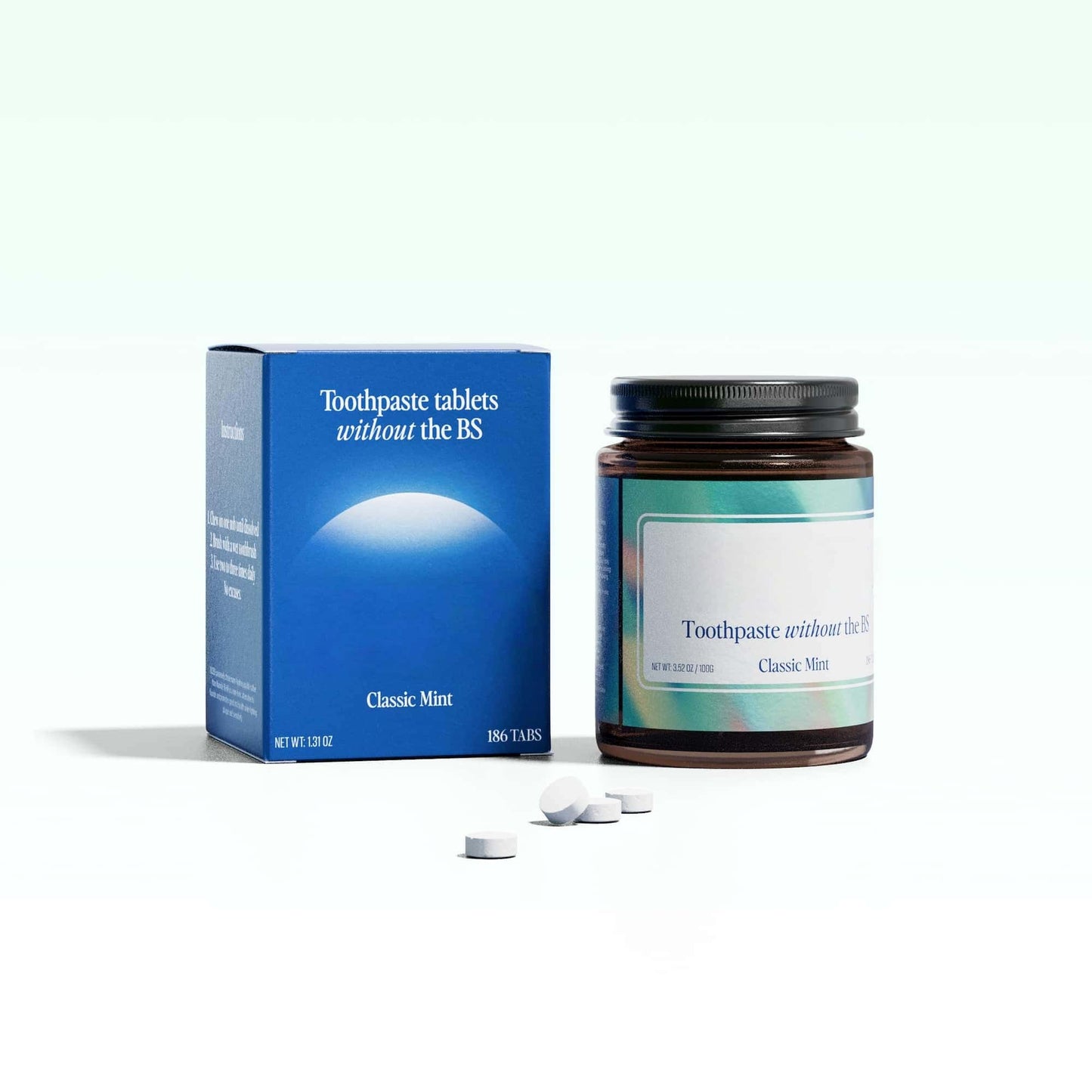 Toothpaste Tablets - Nano Hydroxyapatite, Fluoride & Plastic Free, Eco & Travel Friendly - Remineralize with NHA (1 Month)